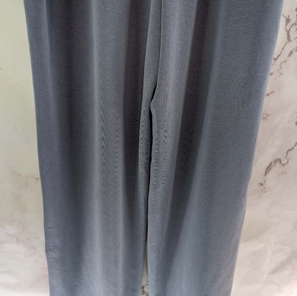 Athleta Pant Womens 1X Seasoft Coastline Blue 533653 Wide Leg Powervita Modal - Picture 9 of 12